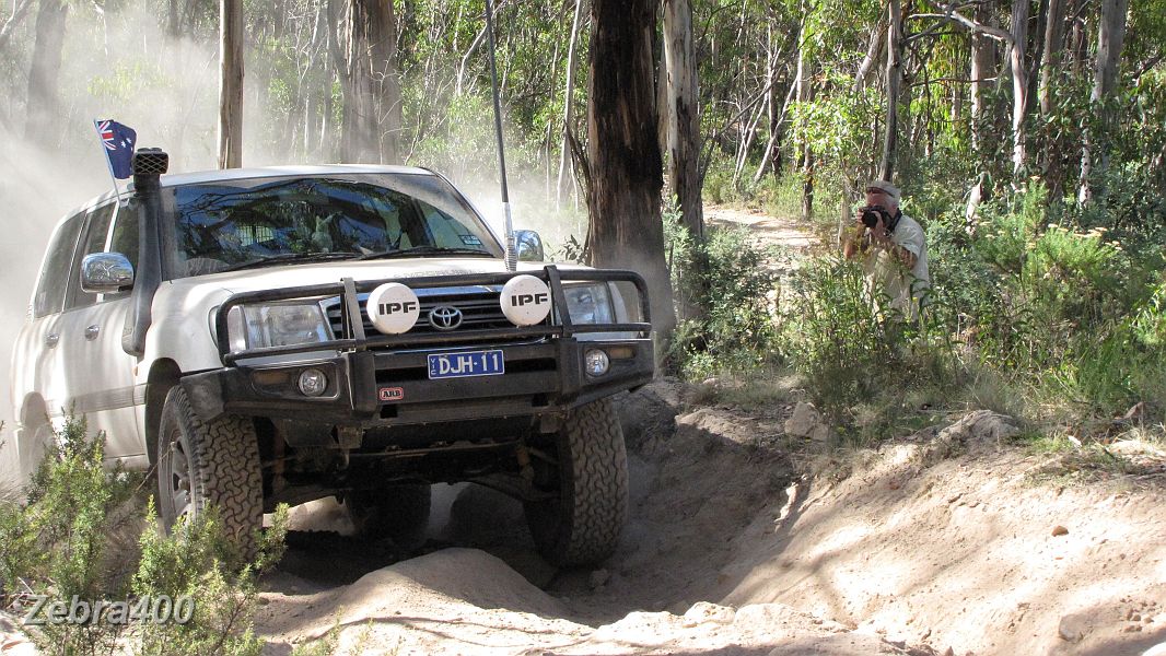 36-Hoppy shows us the value of diff locks while climbing the Cobberas Trail on Australia Day.JPG